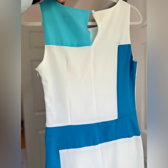 C. Luce Boutique Blue and White Shift Dress - Picture 3 of 8